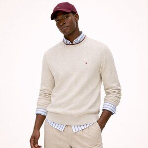 Tommy Hilfiger Sweater Cashmere Blend Heathered Preppy Quiet Luxury Mens M